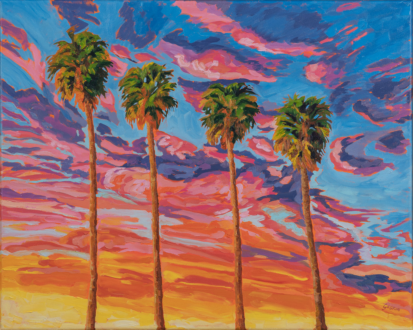 Tangerine Sunset Palms