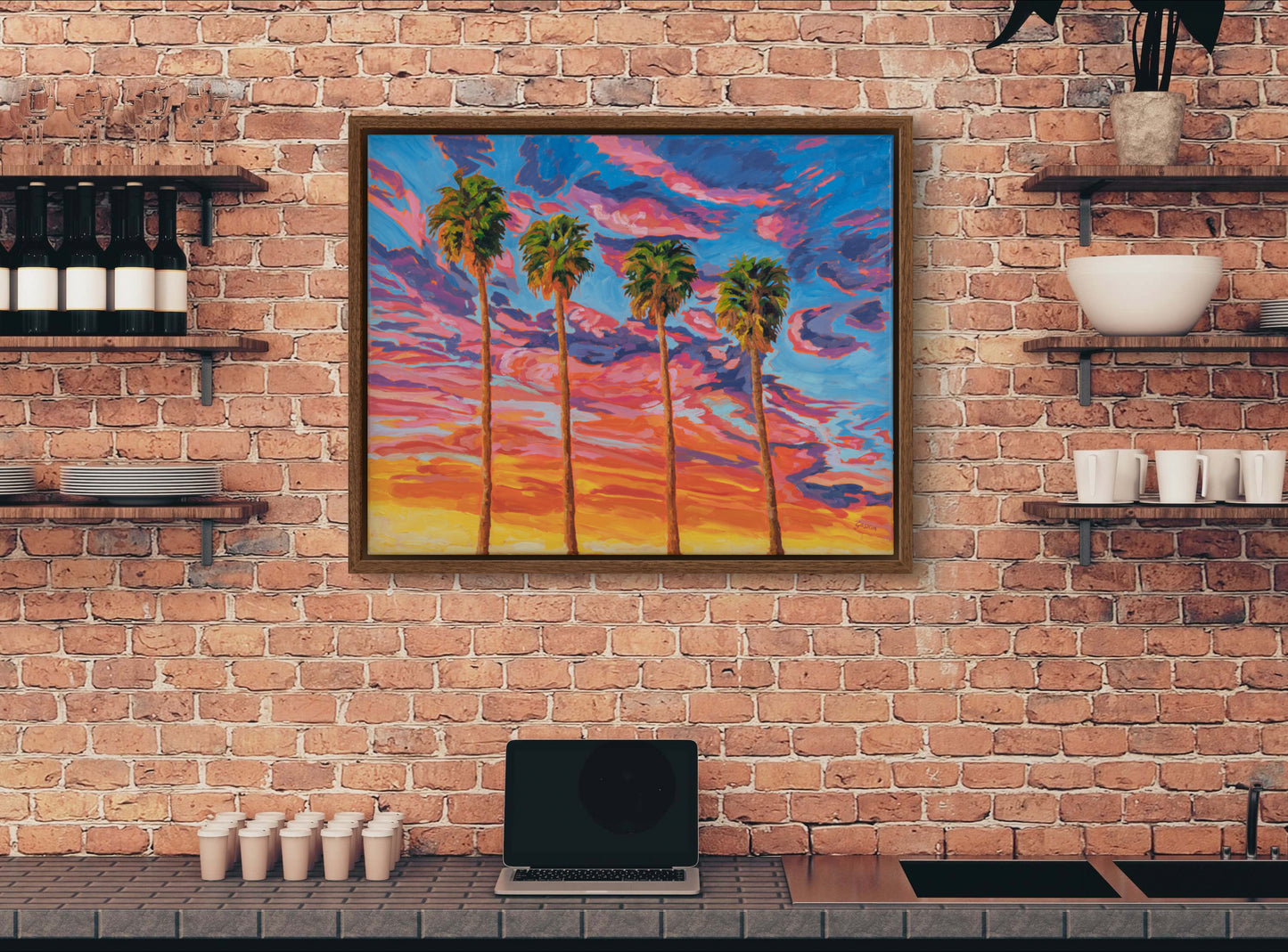 Tangerine Sunset Palms