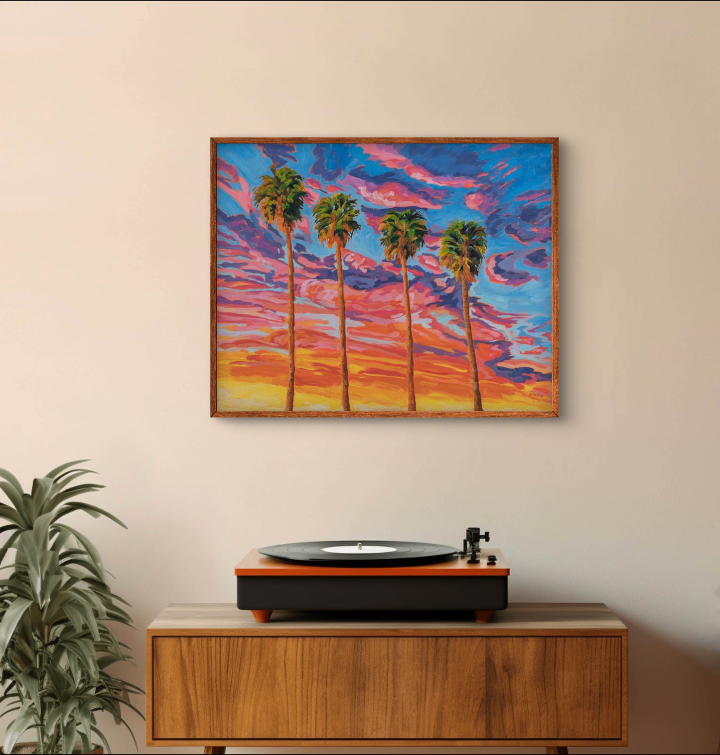 Tangerine Sunset Palms