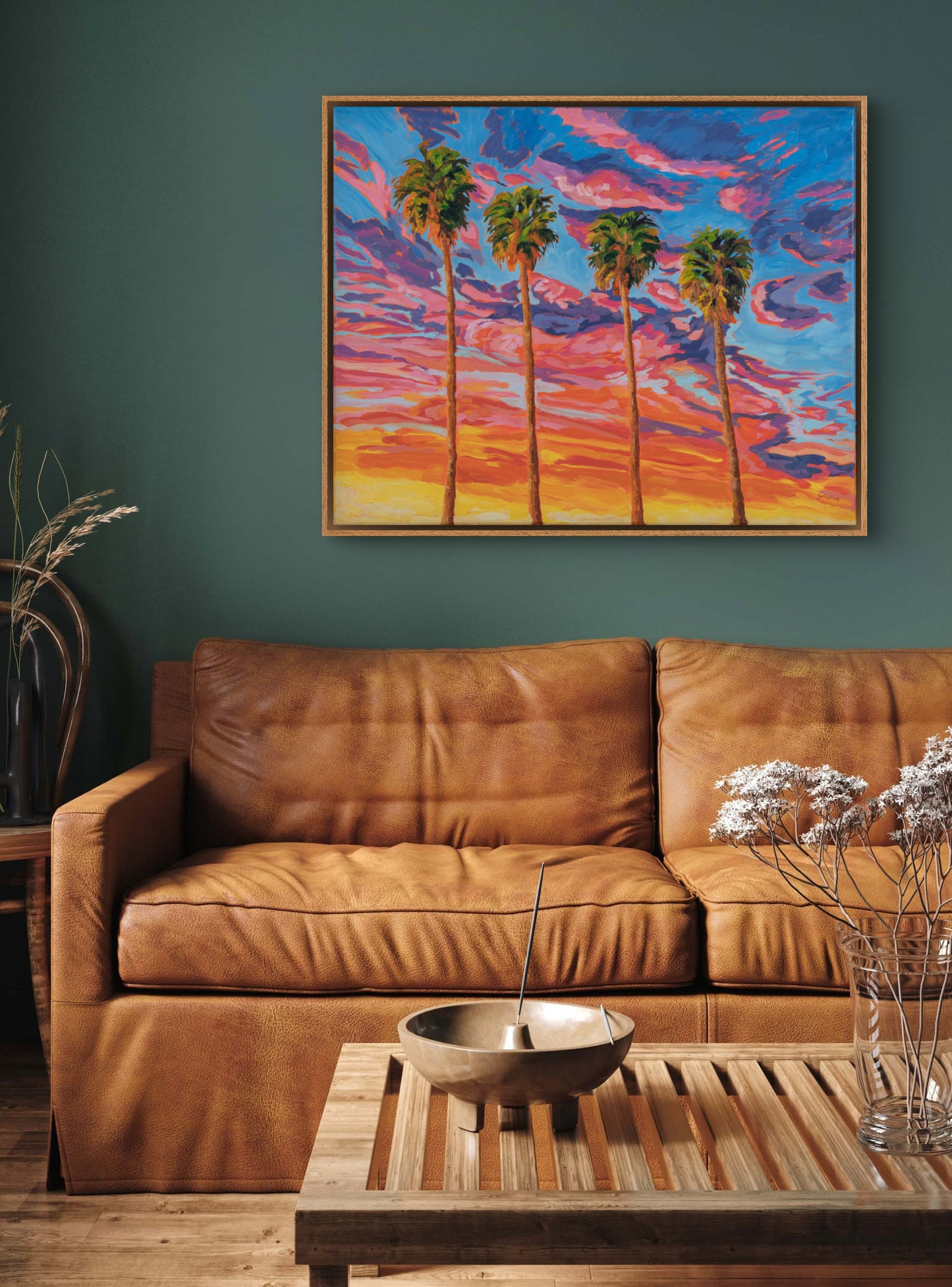 Tangerine Sunset Palms