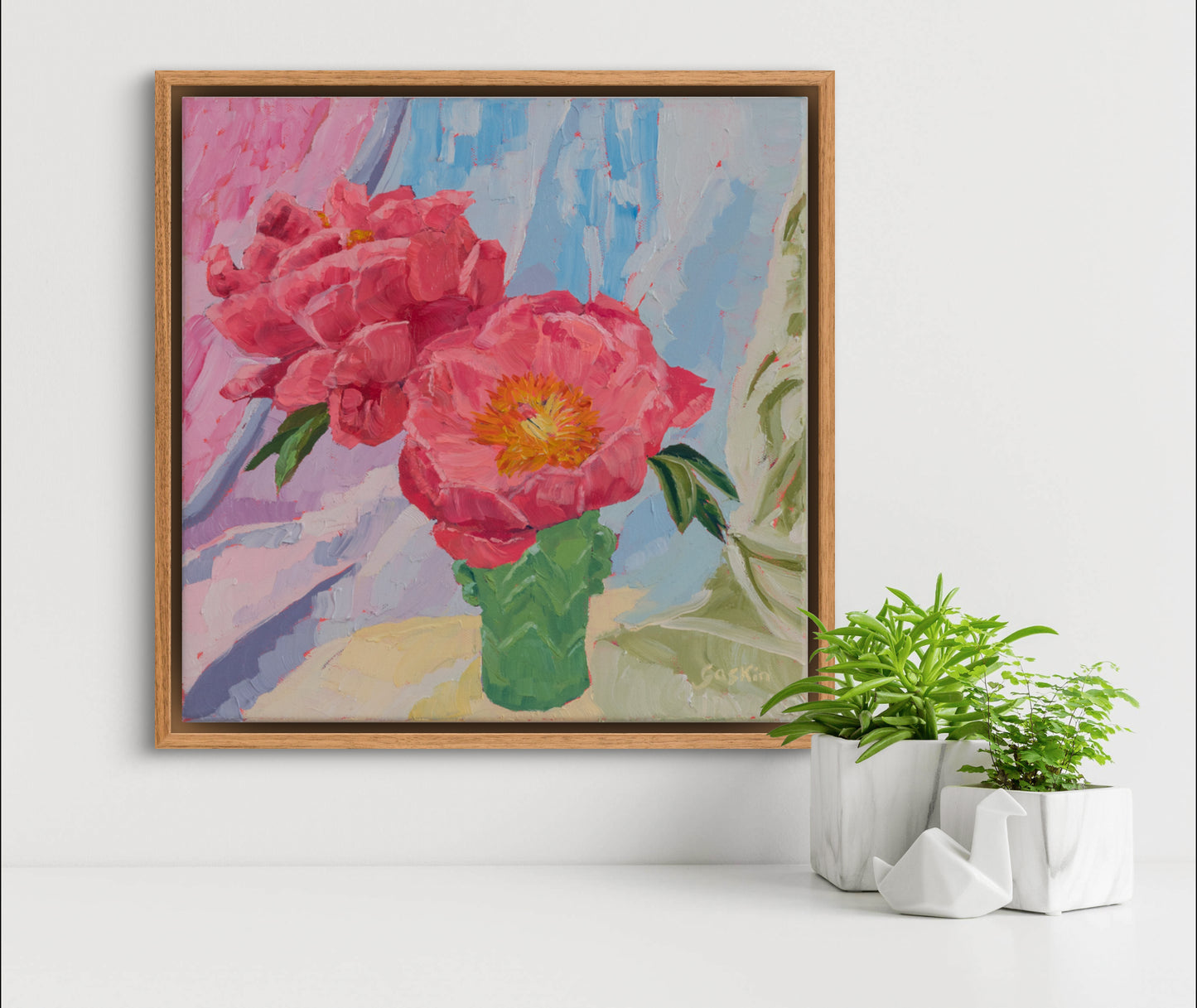 Pink Peonies in an Antique Vase