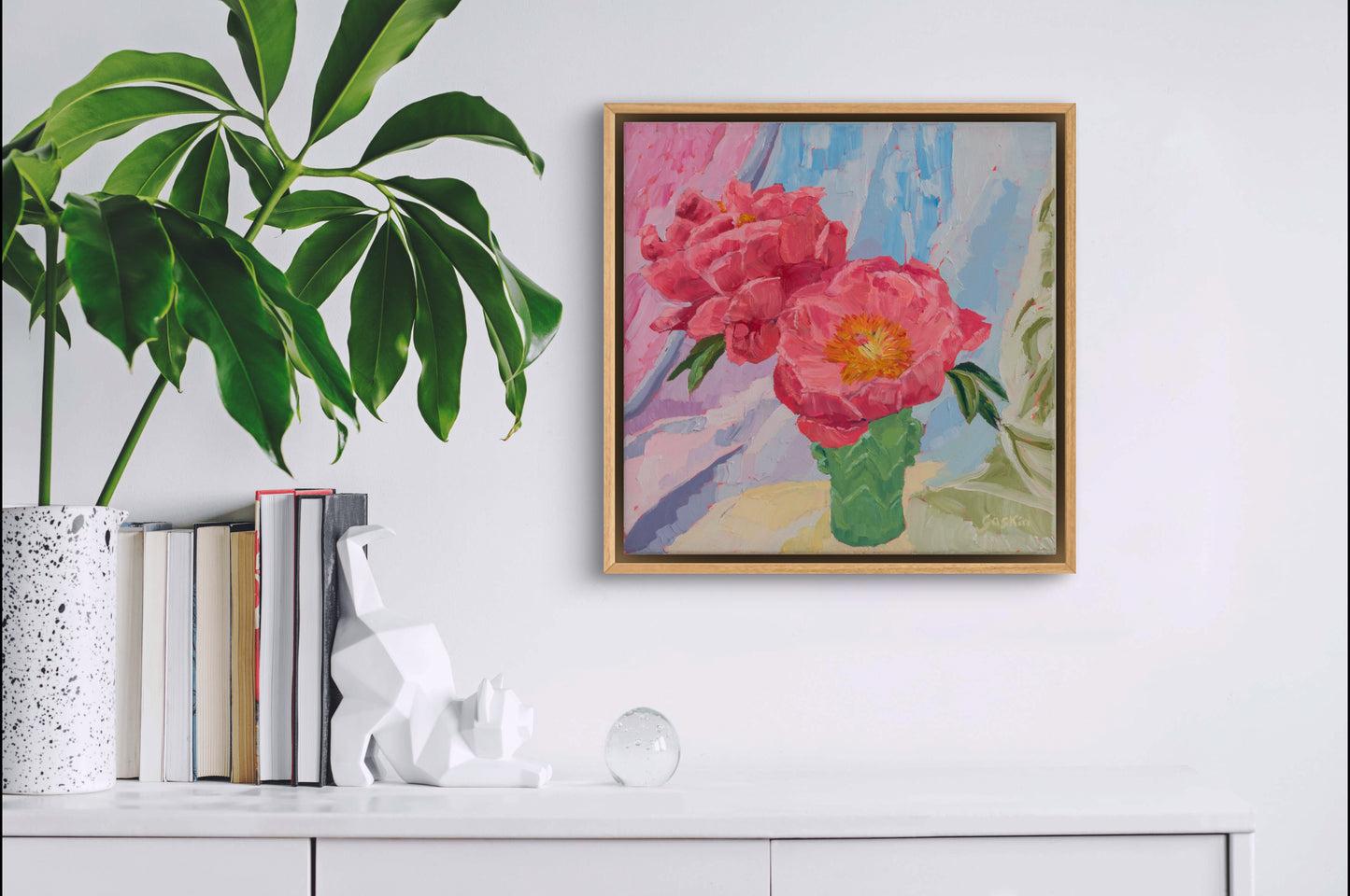 Pink Peonies in an Antique Vase