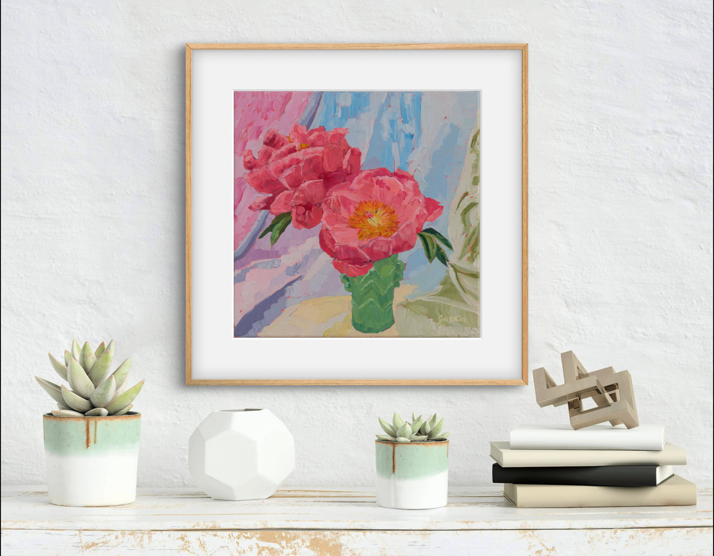 Pink Peonies in an Antique Vase