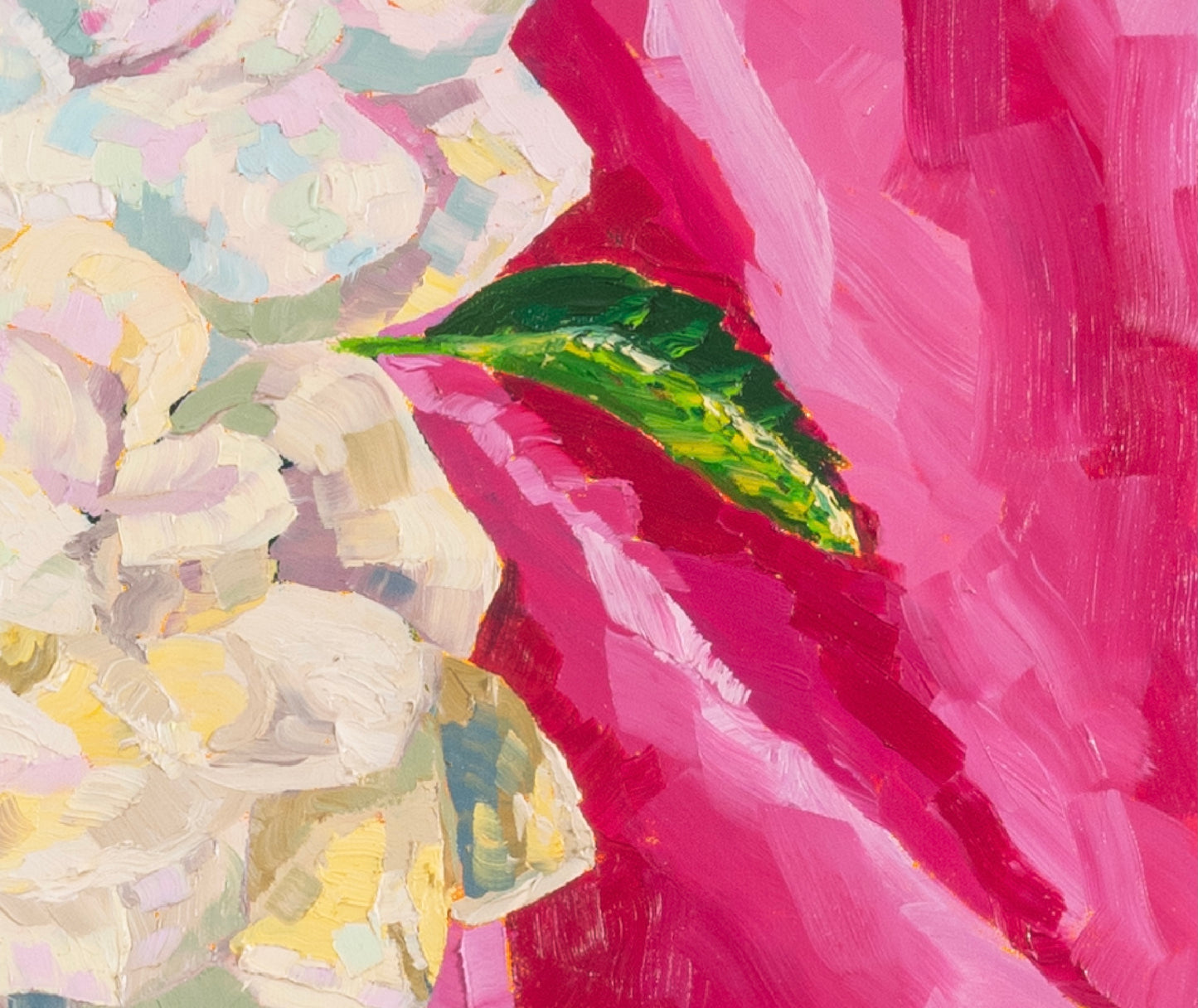 White Roses with Pink Velvet