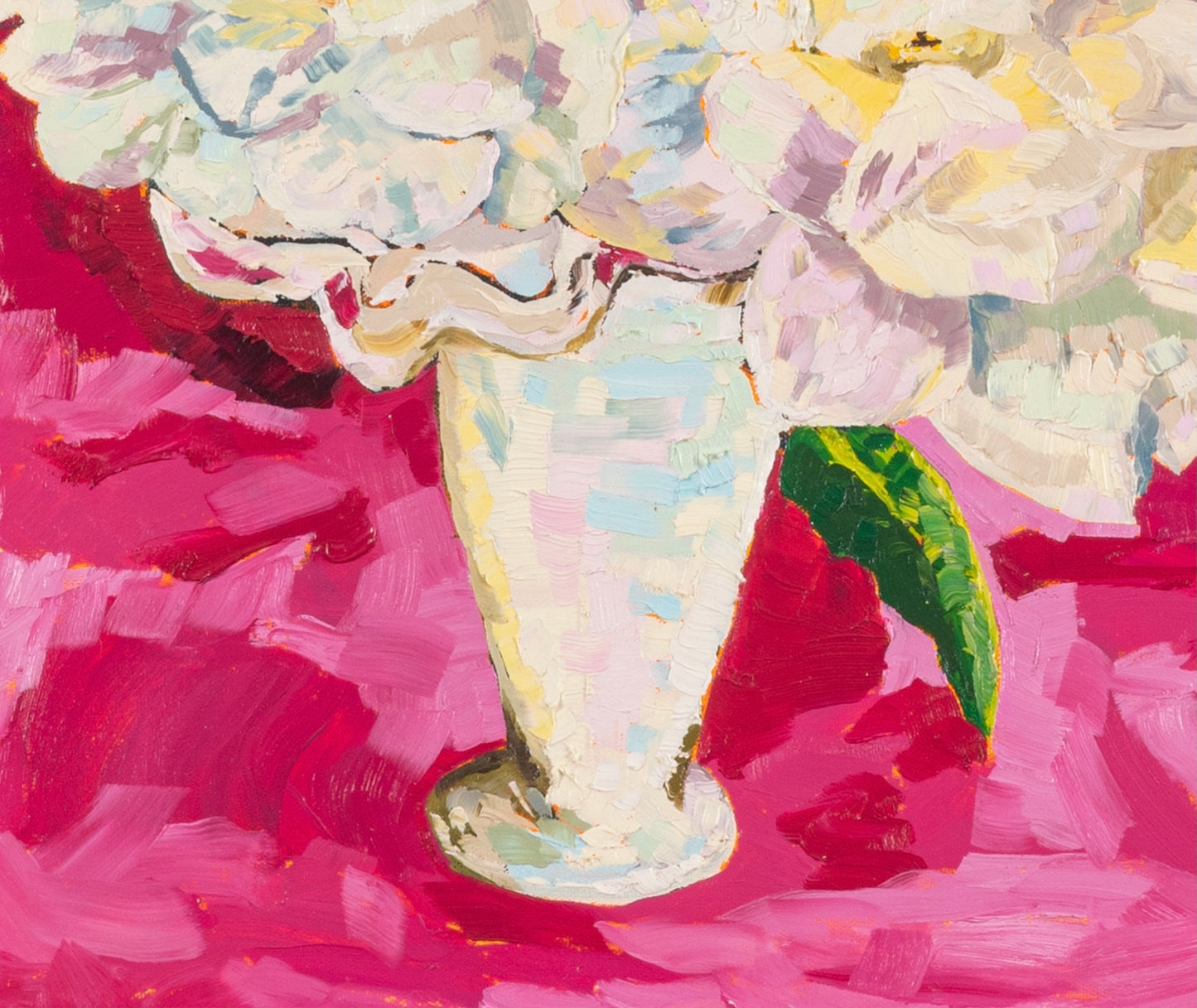 White Roses with Pink Velvet