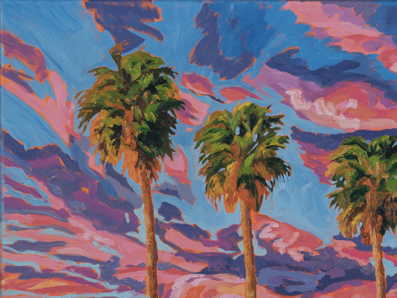 Tangerine Sunset Palms