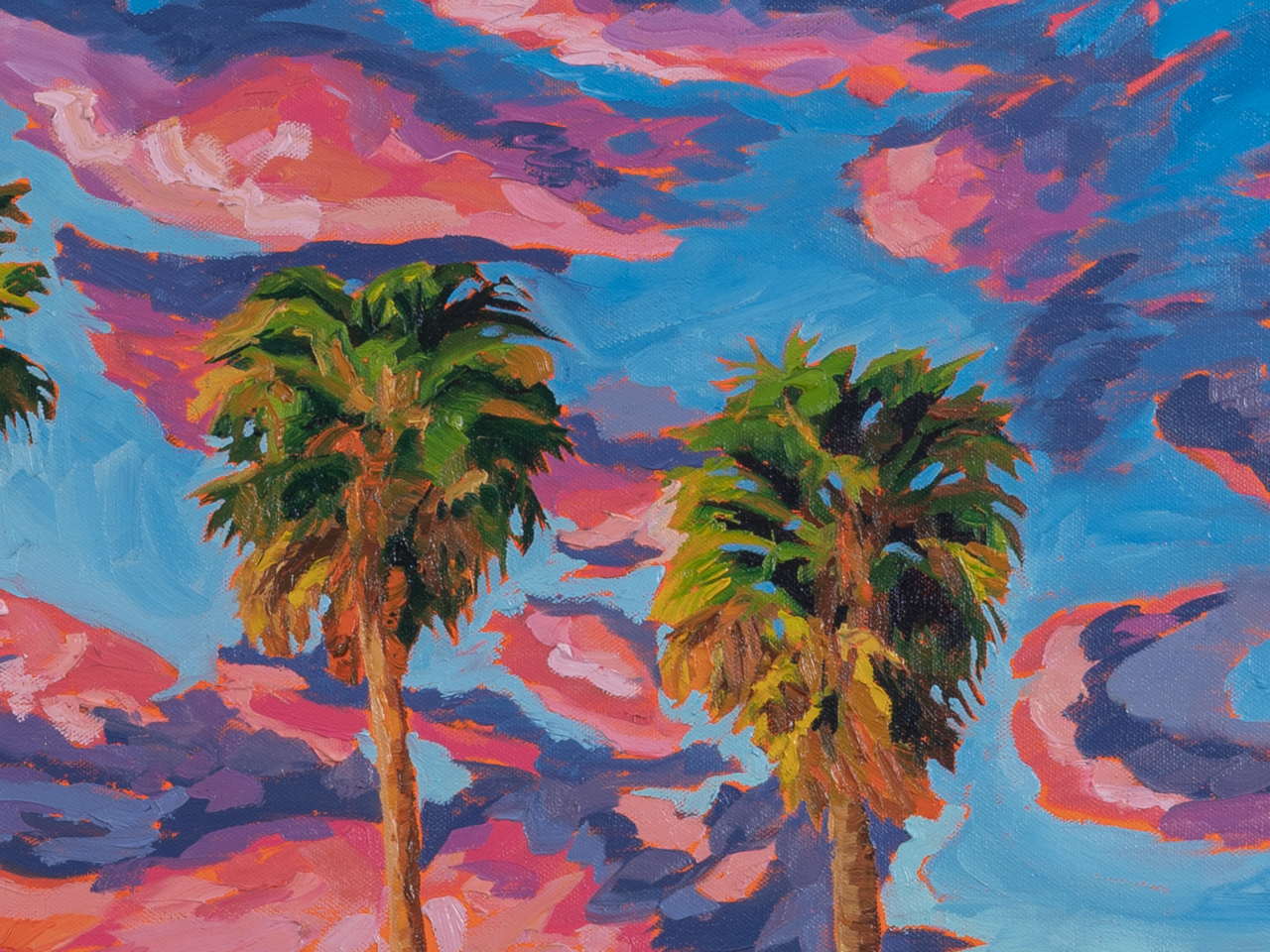 Tangerine Sunset Palms
