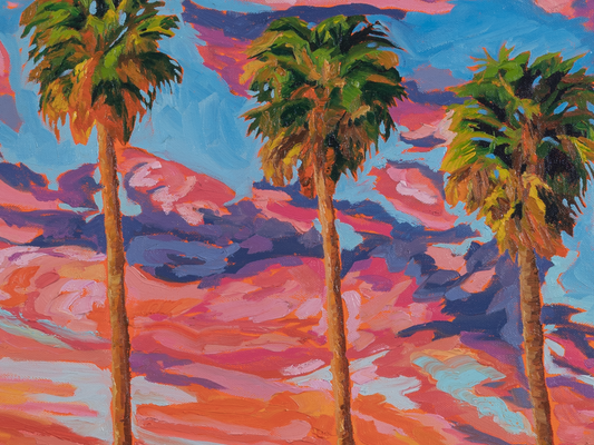 Tangerine Sunset Palms