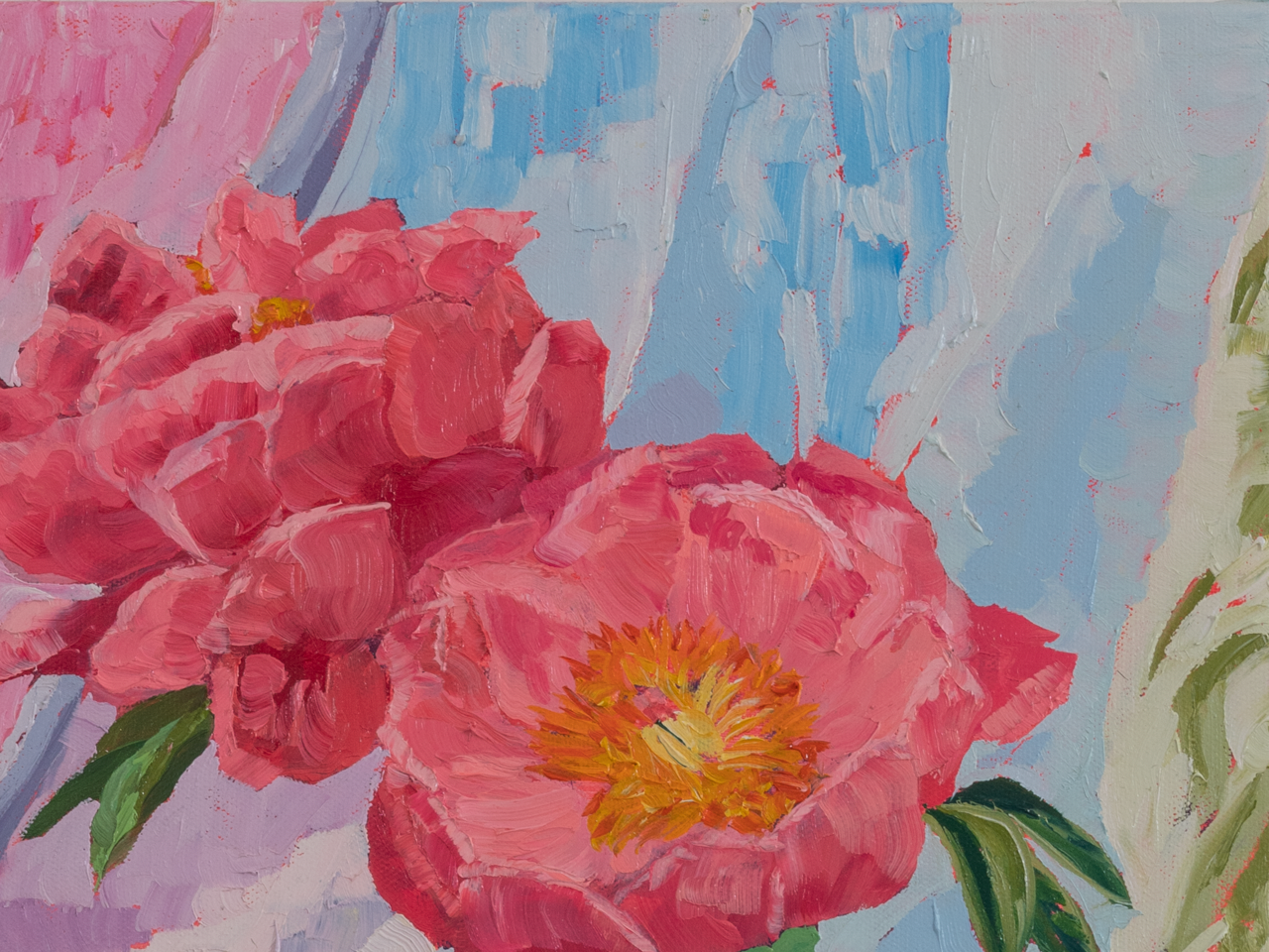 Pink Peonies in an Antique Vase