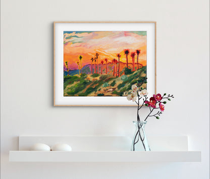 Palms at Griffith Park Sketch