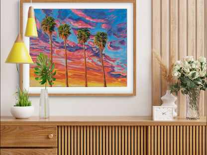 Tangerine Sunset Palms