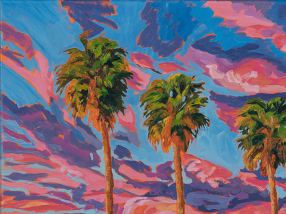 Tangerine Sunset Palms