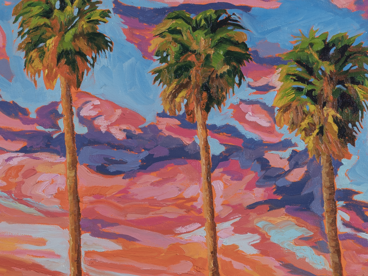 Tangerine Sunset Palms
